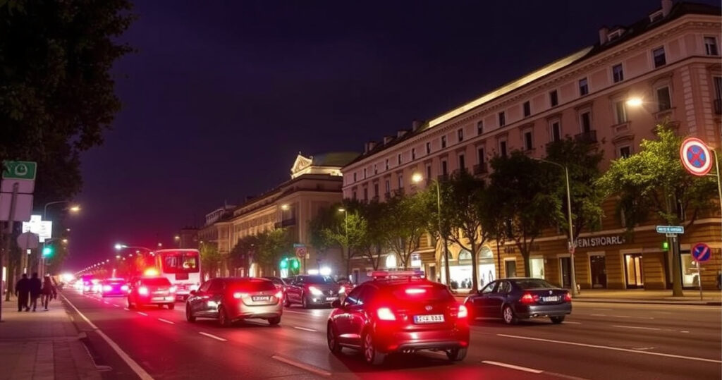"Immagine di Bologna con segnale stradale Città 30, evidenziando il nuovo limite di velocità per ridurre incidenti e vittime entro il 2025."