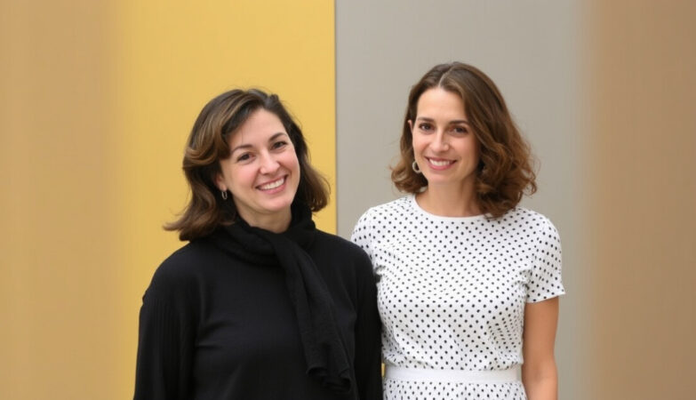 ALT: "Caterina Balivo e le sue sorelle, talenti in architettura e pediatria, a confronto in un'immagine che celebra la loro diversità professionale."