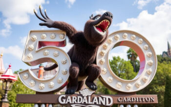 "Gardaland celebra 50 anni di avventure e innovazione per famiglie e visitatori."