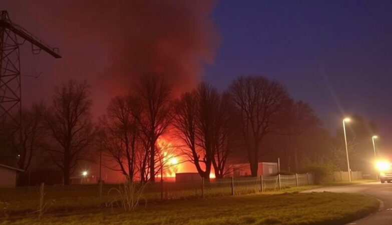 "Incendio al campo rom di via Bonfadini a Milano, famiglie evacuate senza feriti."