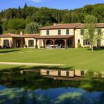 "Nuova colonica al Borgo dei Conti Resort in Umbria, 2600 metri quadrati di rovere pregiato."