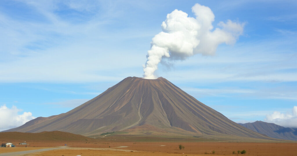 "Vulcano più piccolo del mondo scoperto in Perù, vicino a Cusco, alto 60 cm."