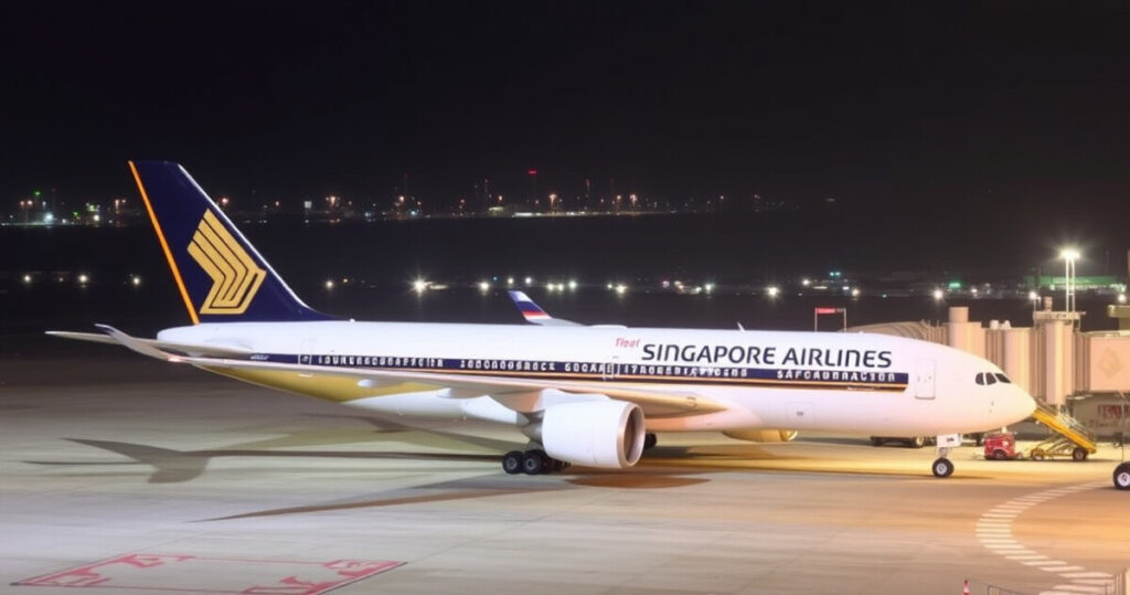 "Singapore Airlines registra un calo degli utili nel primo trimestre, nonostante un record di passeggeri e fatturato."
