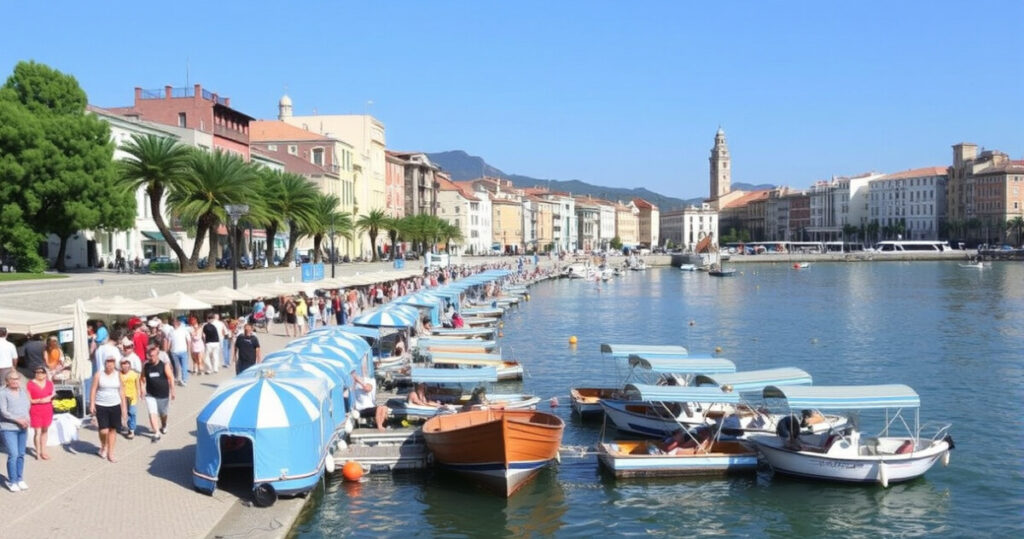 "Immagine che illustra la crisi turistica di Cesenatico nel 2025, evidenziando rincari e assenza di eventi che allontanano i visitatori."