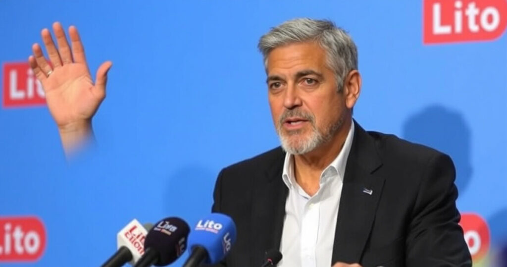 "George Clooney assente alla conferenza stampa al Lido per sinusite improvvisa."