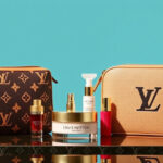 "Collezione di trucco La Beauté di Louis Vuitton con monogramma iconico."