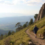 "Escursionisti e ciclisti sul Monte Amiata in estate, tra natura e paesaggi verdi."
