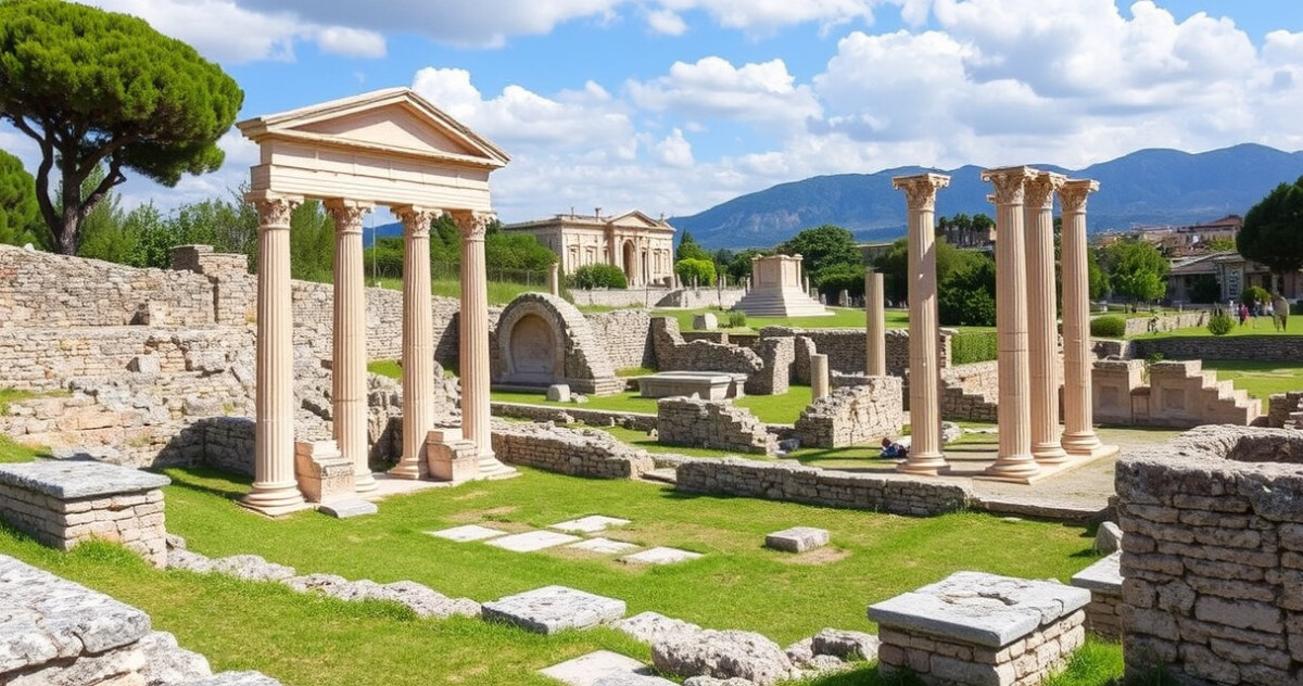 "Visitatori al Parco archeologico di Ercolano durante Ferragosto 2025"