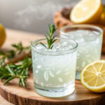 "Immagine di una candela profumata al limone e rosmarino, ideale per tenere lontane le zanzare."