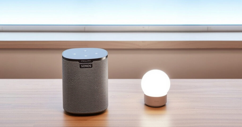 "Controllo vocale Sonos per luci Philips Hue nella smart home"