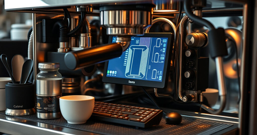 "Computer innovativo realizzato in una caffettiera, con CPU raffreddata dal caffè."