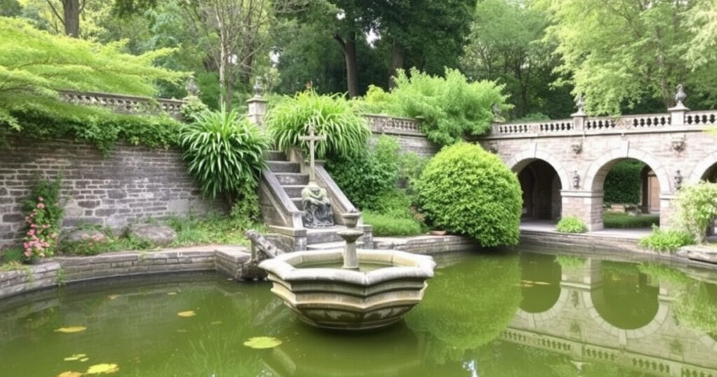 "Giardino di Ninfa nel Lazio: un patrimonio culturale ricco di storia e bellezza."