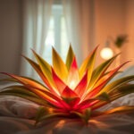 "Immagine di una bromelia in camera da letto, simbolo di benessere e miglioramento del sonno."
