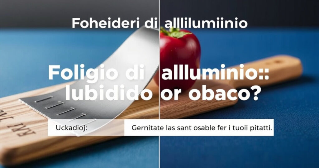 "Foglio di alluminio lucido e opaco: guida all'uso per la cucina"
