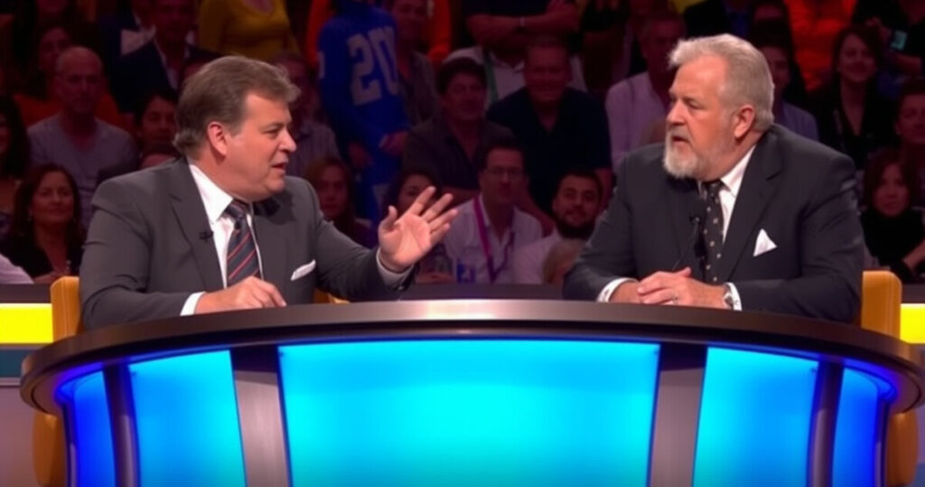 "De Martino risponde a Gerry Scotti in diretta durante il successo de La Ruota della Fortuna"