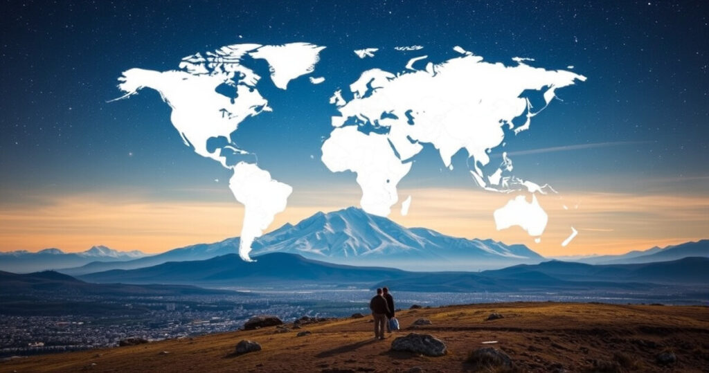"Immagine di una mappa mondiale evidenziando le mete da sogno inaccessibili a causa di tensioni geopolitiche."