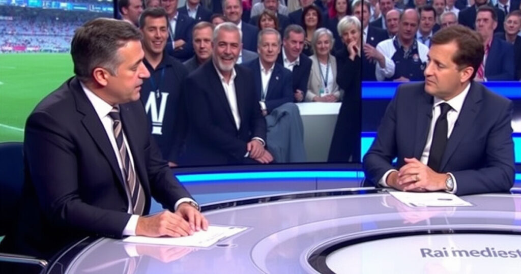 ALT: Giampaolo Rossi risponde a Pier Silvio sulla competizione tra Affari Tuoi e La ruota della fortuna.