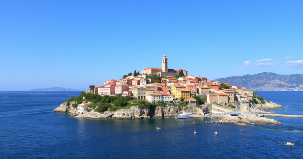 "Monte Isola: incantevole borgo italiano tra natura e tradizione, a due ore dalla città."