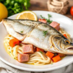 "Immagine che illustra cibi da evitare nella friggitrice ad aria: pesce bianco, carne e verdure a rischio cottura."