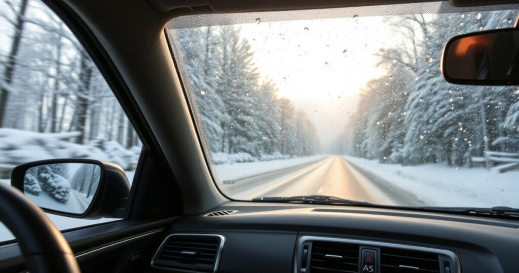"Bustina di tè per migliorare la visibilità in auto d'inverno"