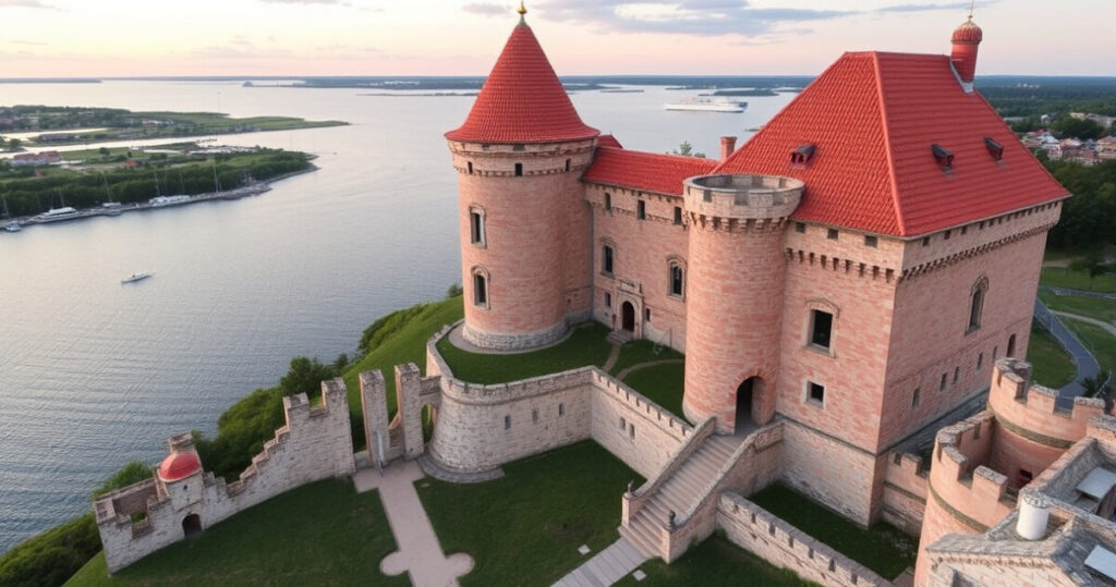 "Castello di Kalmar, gioiello rinascimentale con vista sul Mar Baltico."