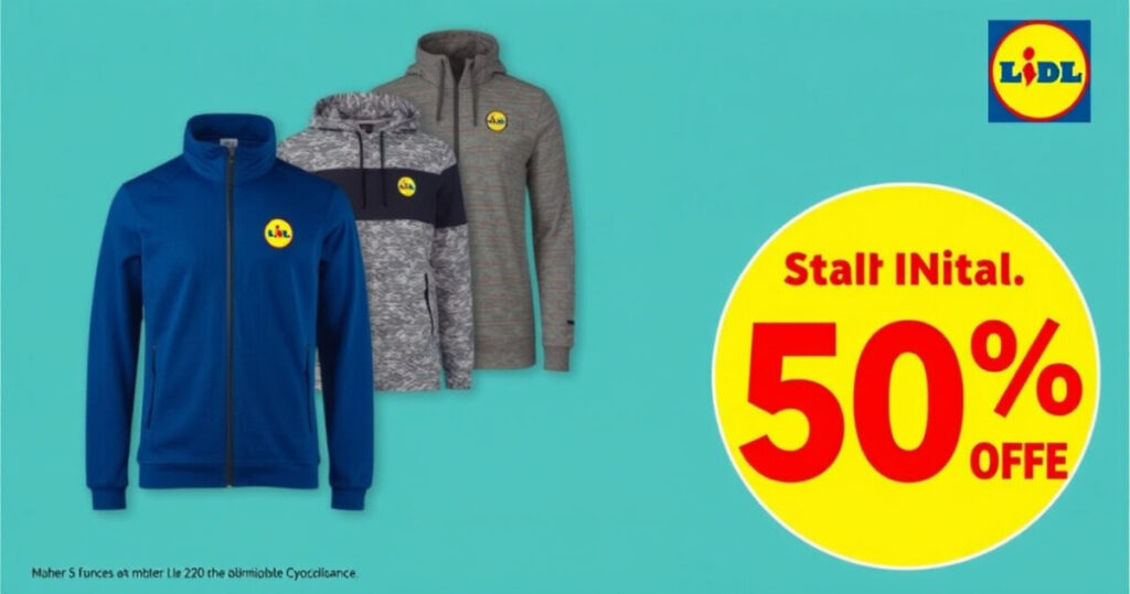 "Offerte Lidl: sconti fino al 50% su abbigliamento sportivo, promozione temporanea."