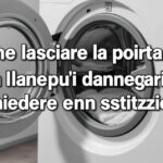 "Porta lavatrice aperta: rischi di danni e necessità di sostituzione"