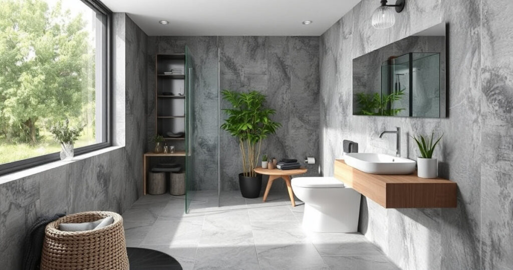 "Piastrelle opache e fughe nere nel bagno: sfide nella manutenzione e cura"