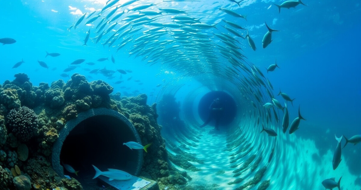 "Tunnel sottomarino delle Bahamas con squali e meraviglie marine"