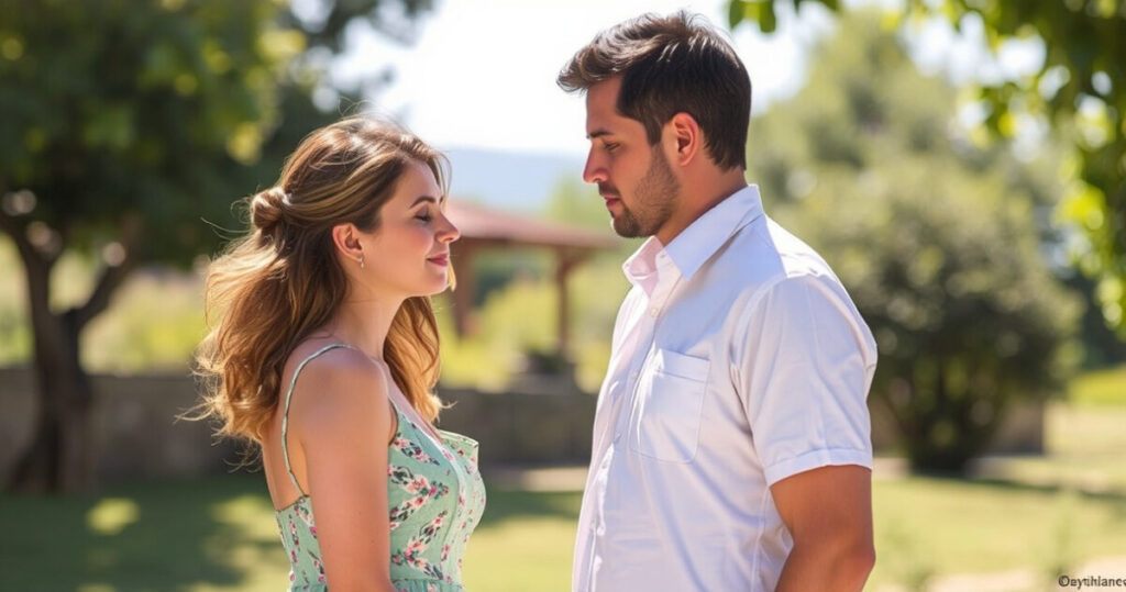 ALT: "Elena in crisi a Un posto al sole, affronta le azioni spietate di Eduardo."