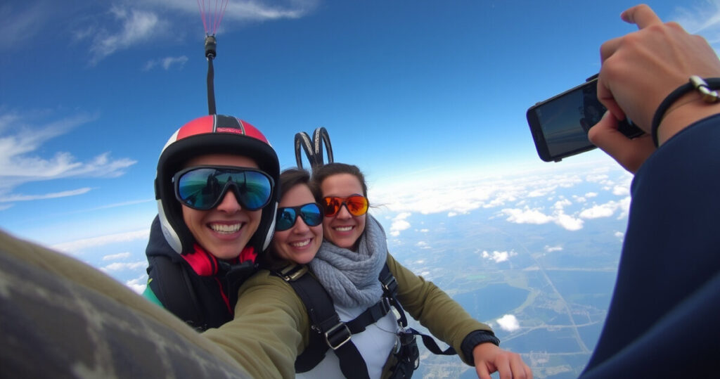 "Selfie in volo rivela volto misterioso che sorprende tre amiche"