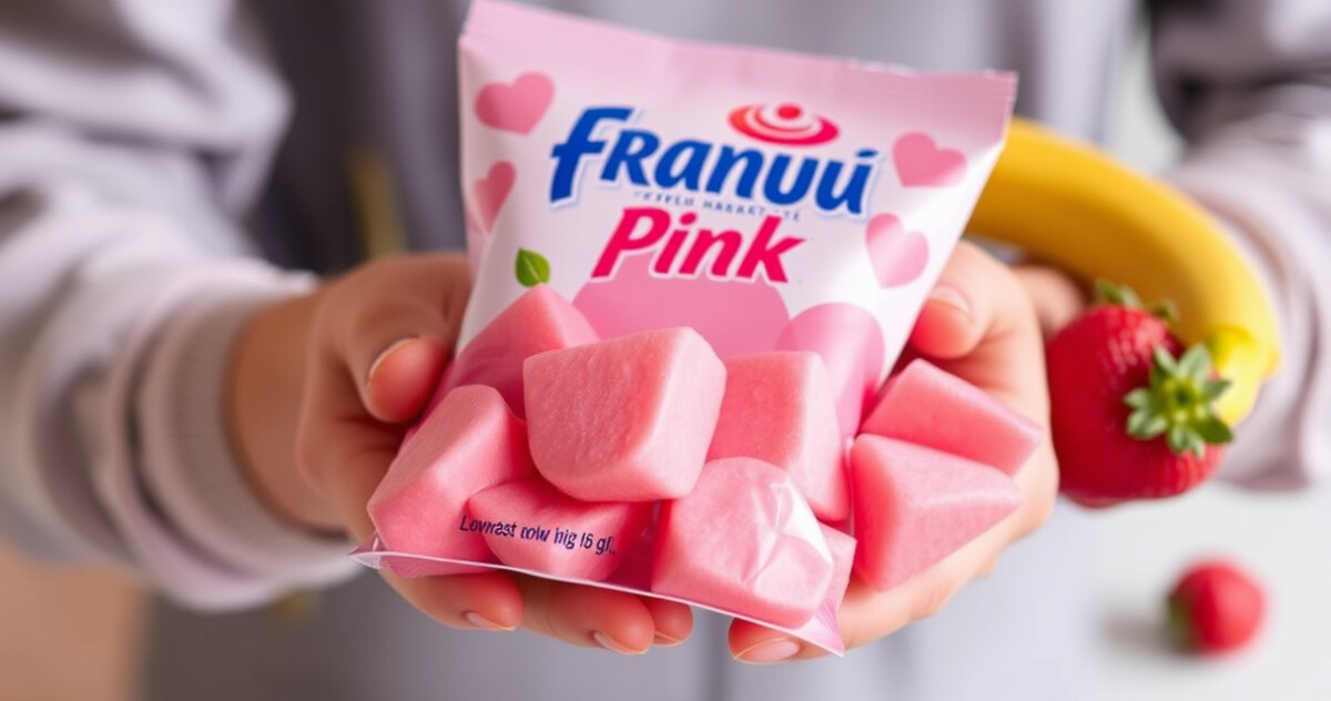 "Franuí Pink: snack rosa di lamponi liofilizzati che spopola sui social in Italia."