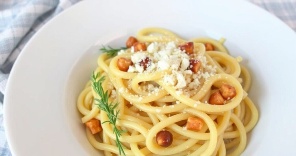 ALT: "Pasta dei cornuti: un primo piatto cremoso e veloce da preparare in 15 minuti."