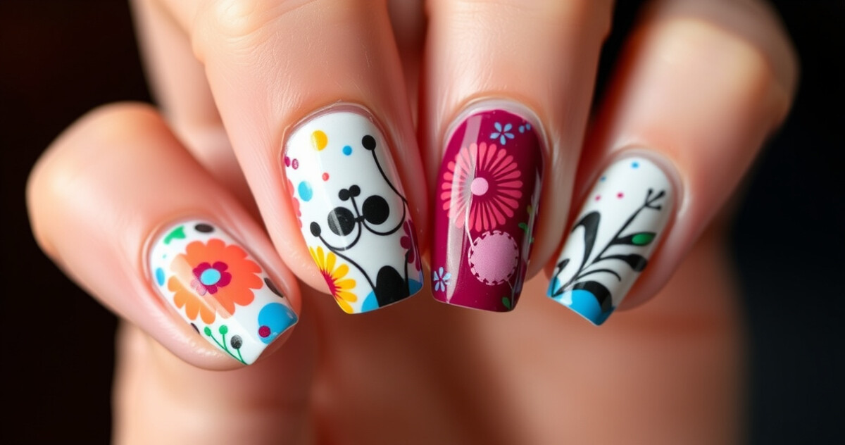 "Unghie artistiche ispirate alle atlete olimpiche: colori e design sofisticati per una nail art unica."