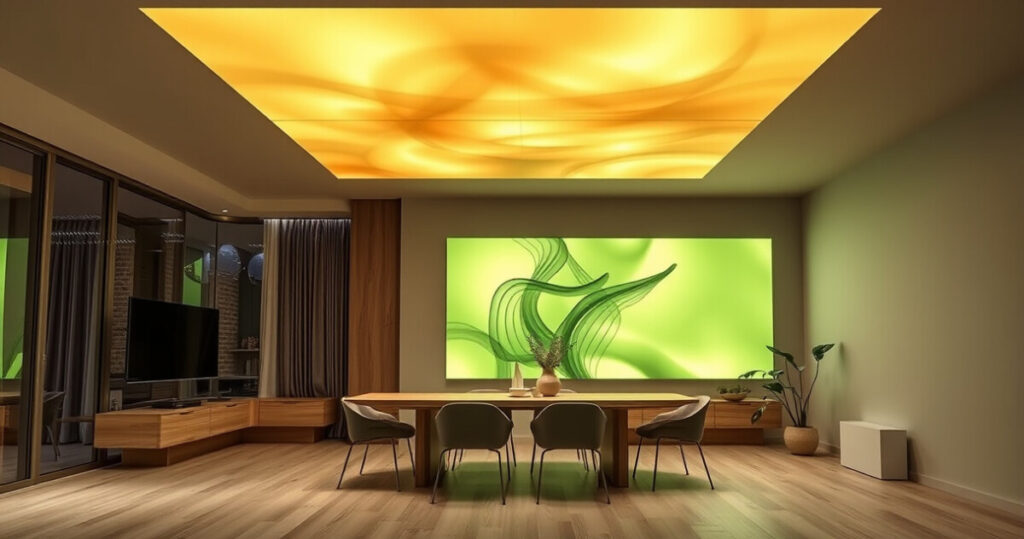 "Illuminazione domestica efficiente con pannelli OLED nel 2026."