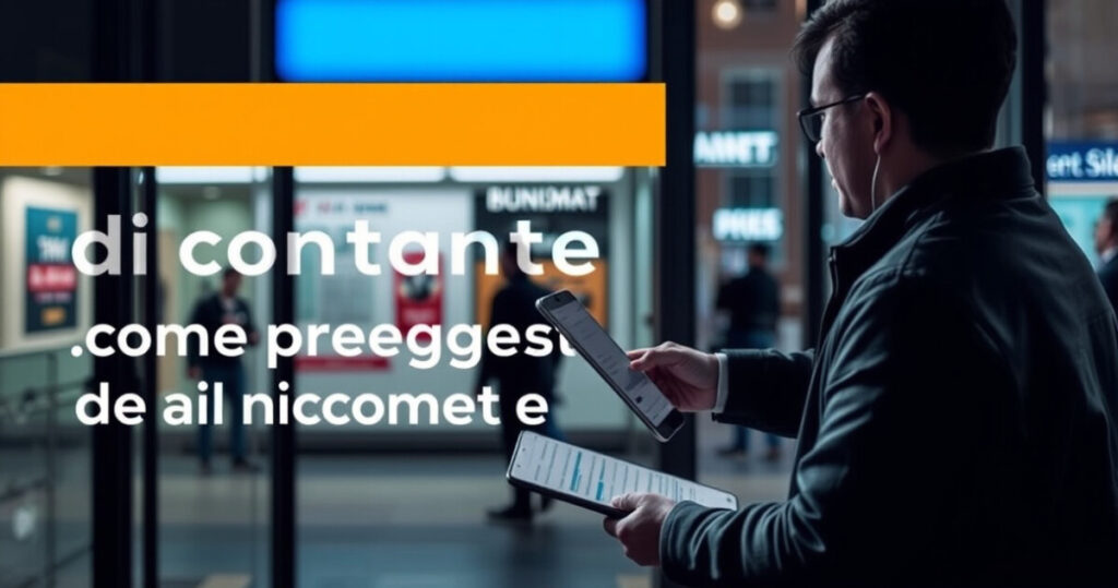 "Consigli per proteggersi dai rischi al bancomat durante il prelievo di contante."