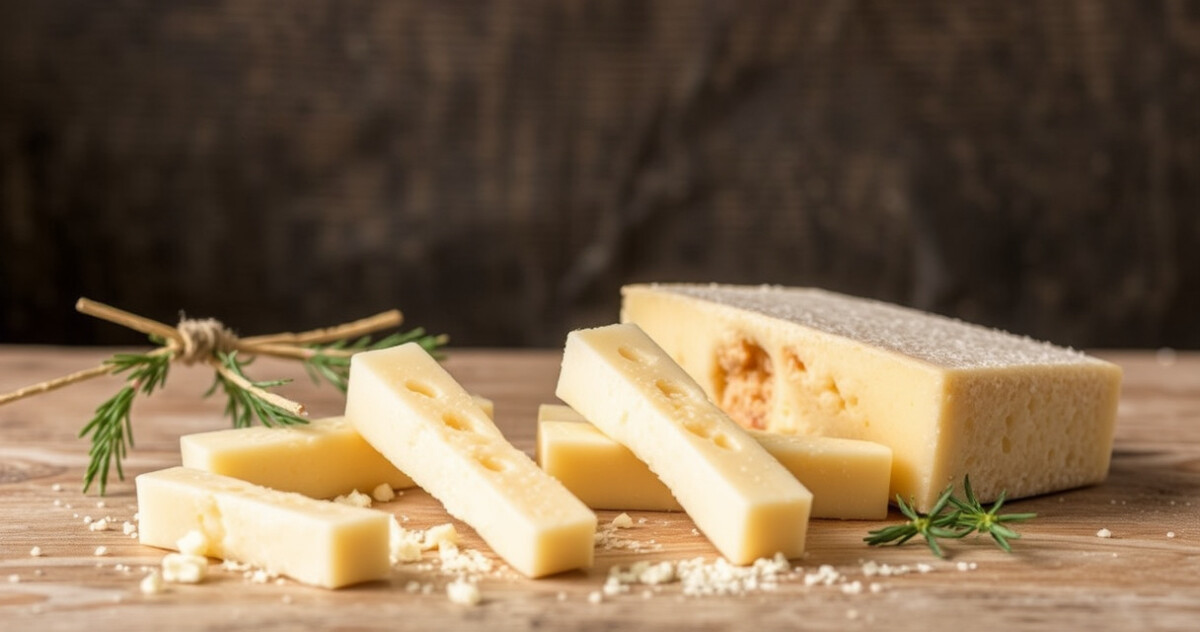 ALT: "Cheese stick artigianali di Pecorino Romano: croccanti e saporiti, perfetti per ogni occasione."