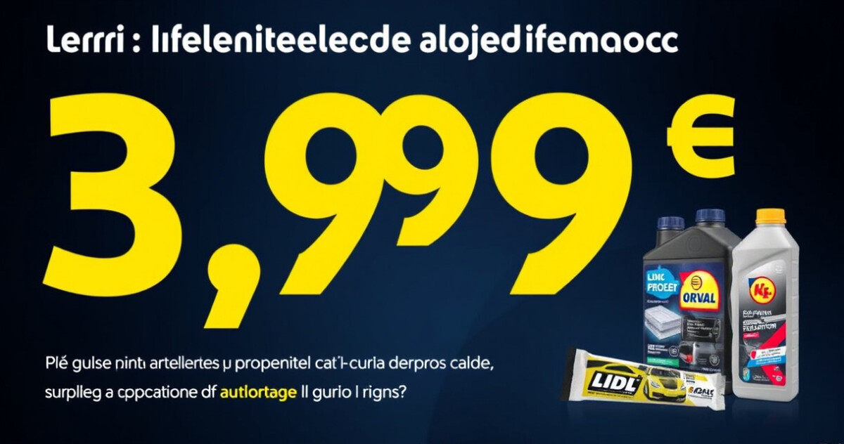 "Articoli per la cura dell'auto Lidl a partire da 3,99€, offerte imperdibili per guidatori."