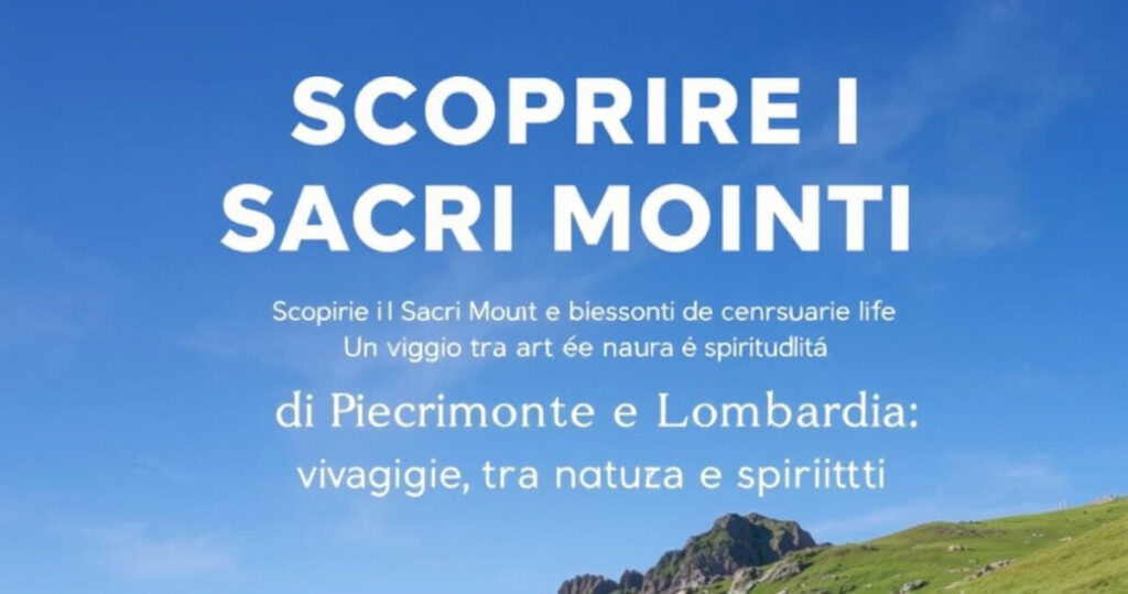 "Panorama dei Sacri Monti di Piemonte e Lombardia, un connubio di arte, natura e spiritualità."