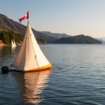 "Campanile sommerso nel Lago di Resia, simbolo di una storia perduta."